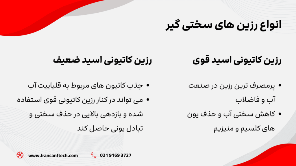انواع رزین سختی گیر