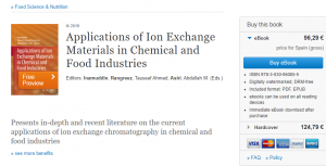 کتاب کاربردهای فرآیند تبادل یون در صنایع شیمیایی و غذایی- Applications of Ion Exchange Materials in Chemical and Food Industries